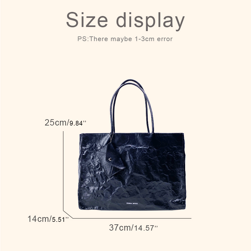 Korean Casual Kraft Paper Tote - Women Bags On Sale recension och pris