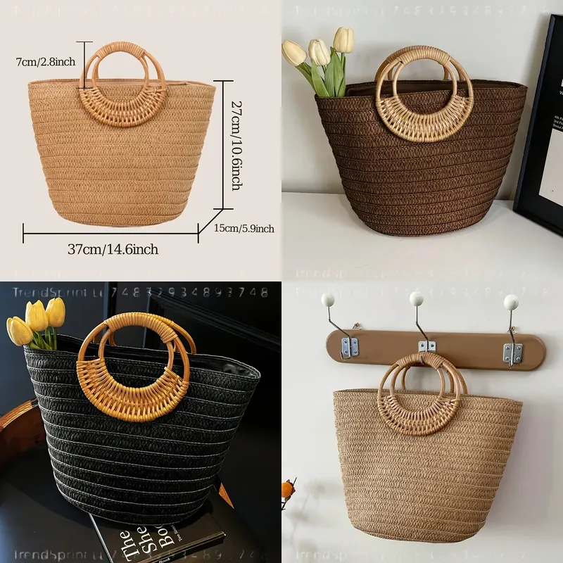 Women Summer Woven Paper Tote  - Women'S Bags Handbags recension och pris