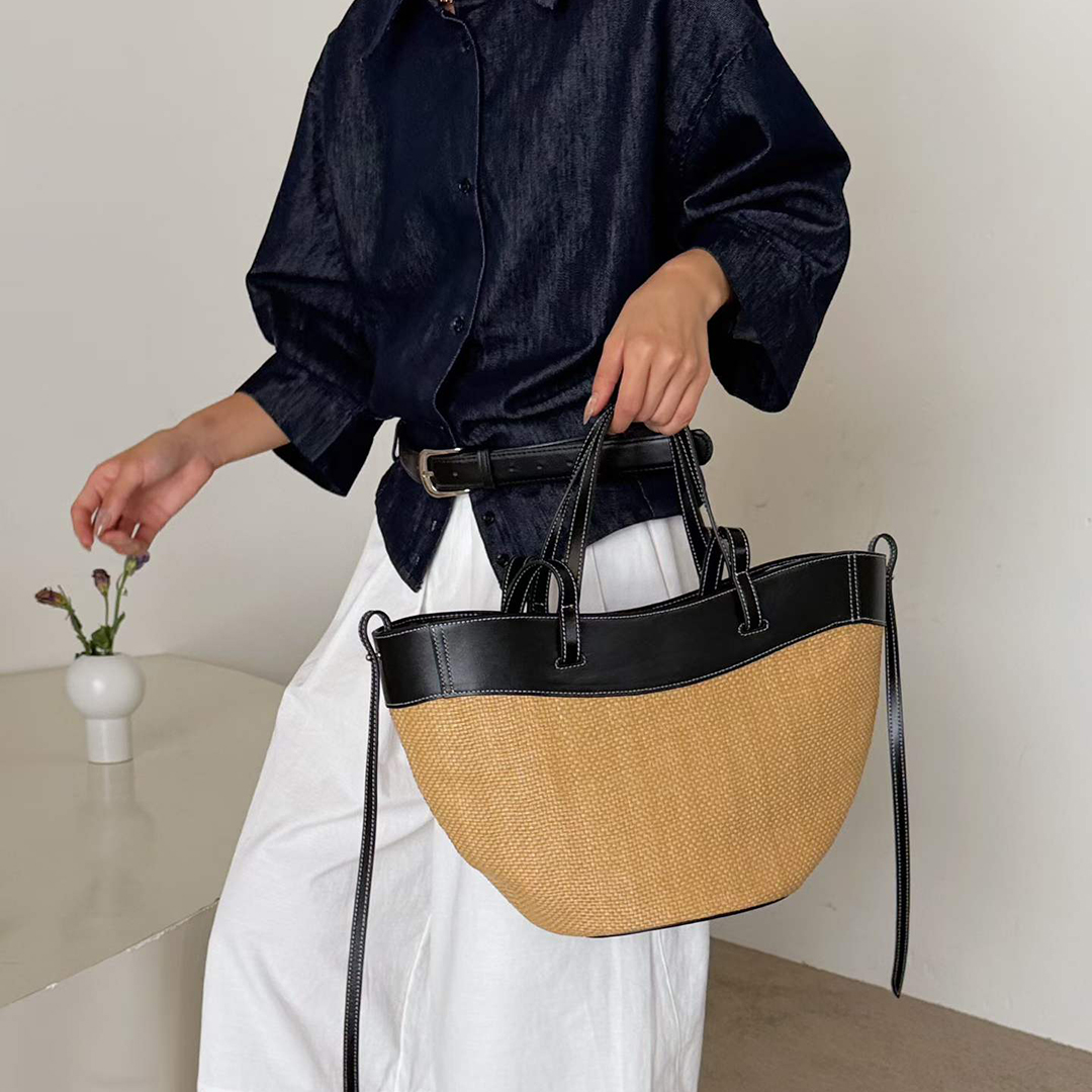 Mendy Genuine Leather Natural  - Women'S Raffia Bags recension och pris