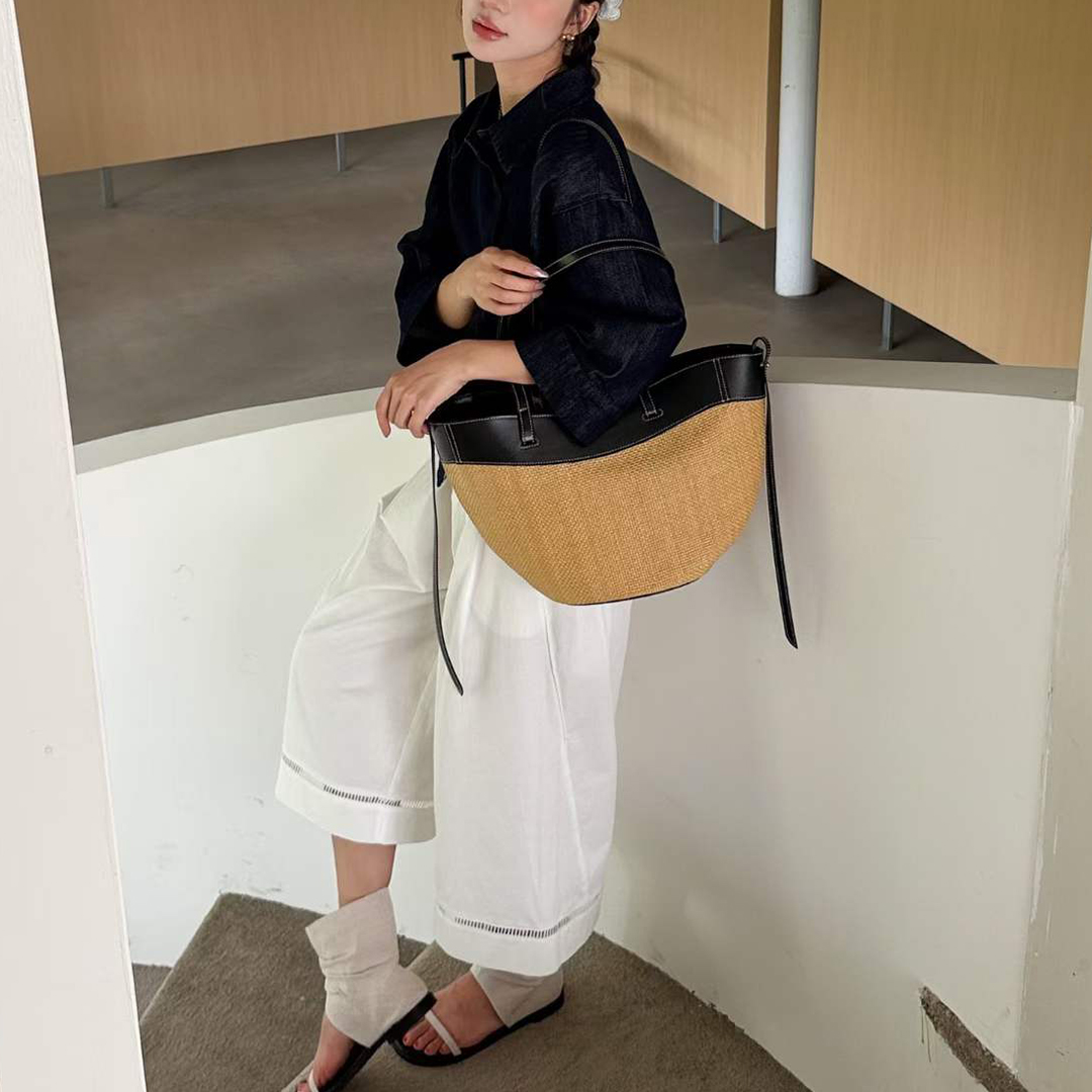 Mendy Genuine Leather Natural  - Women'S Raffia Bags recension och pris